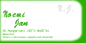 noemi jan business card